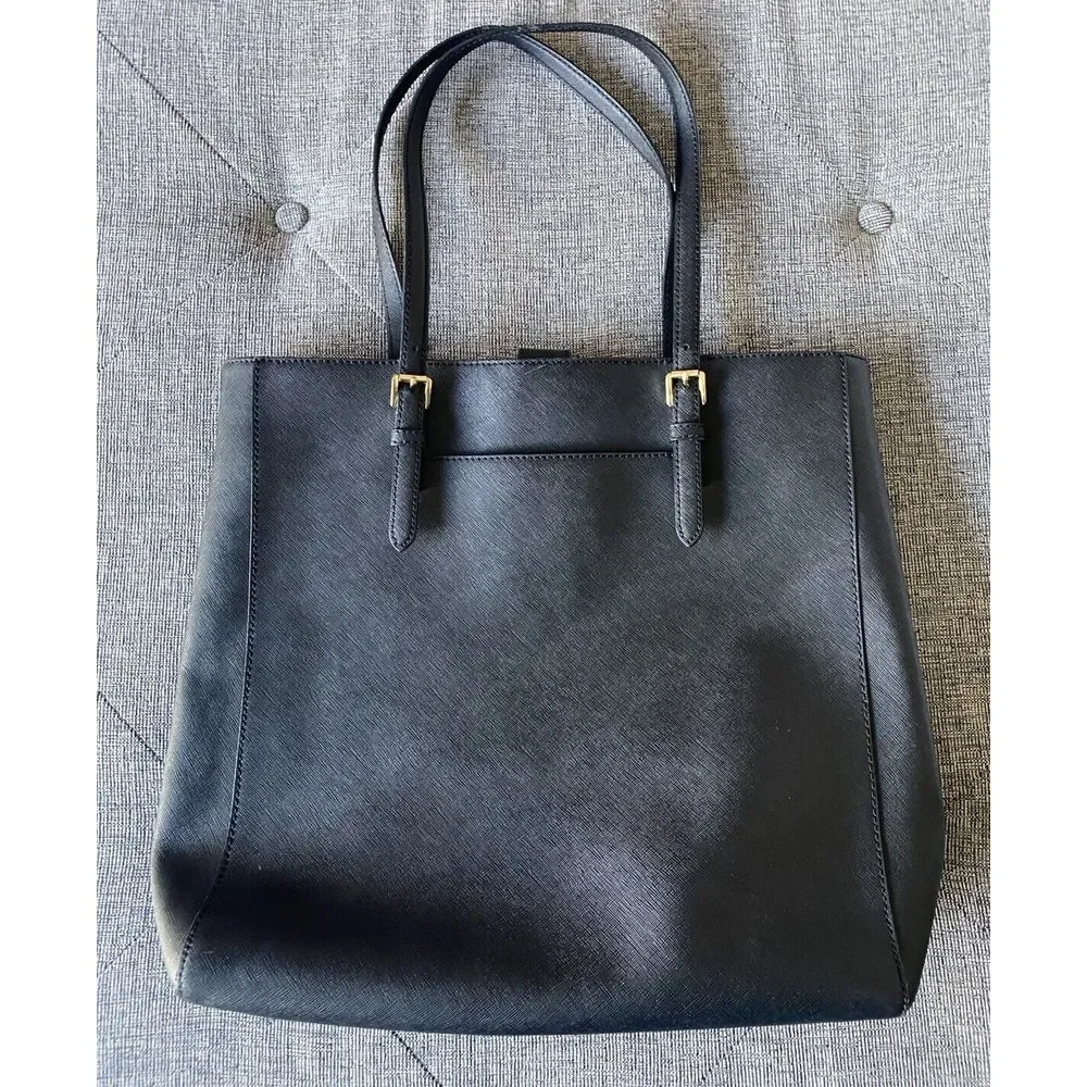 MICHAEL KORS Travel Black Saffiano Leather‎ Tote Handbag